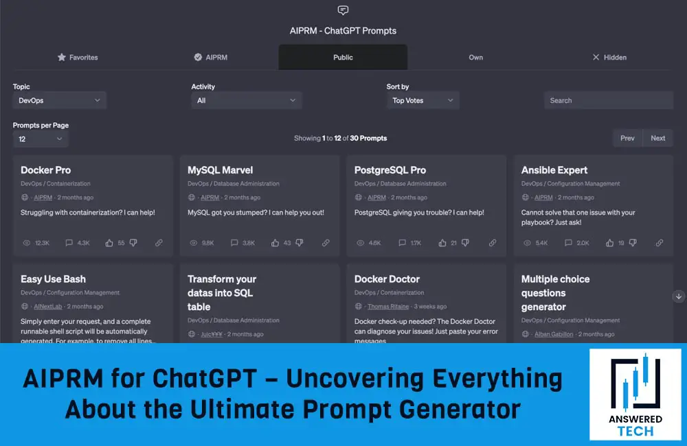 AIPRM for ChatGPT – Uncovering Everything About the Ultimate Prompt Generator